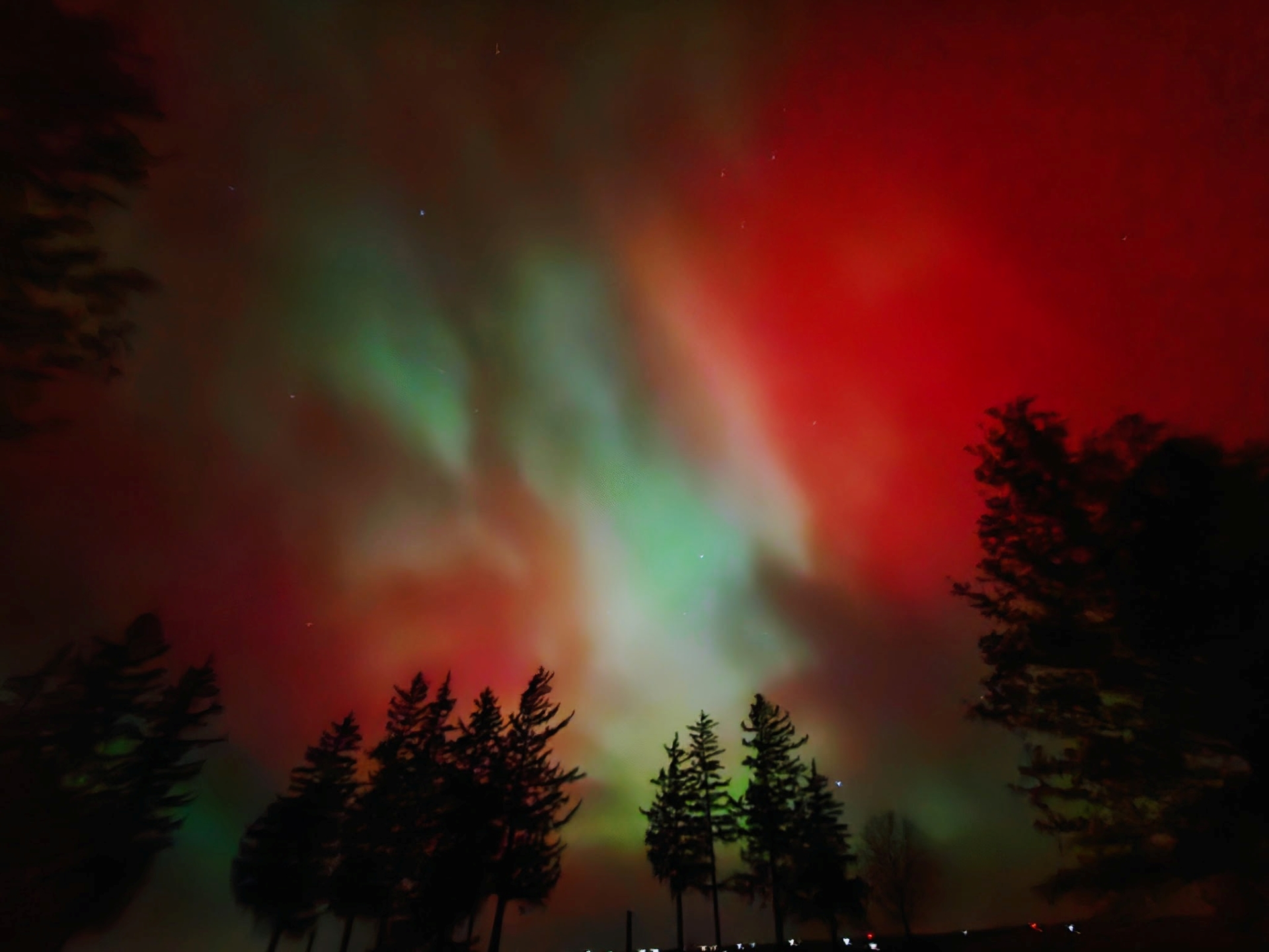 Northern lights over central Iowa.